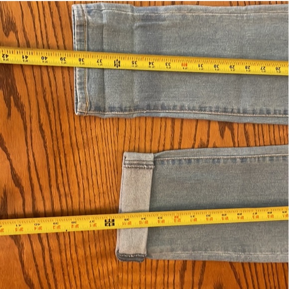 Womens INC jeans size 8/29 bling pearl blue jeans 8 / 29 straight midrise jeans - Picture 11 of 12